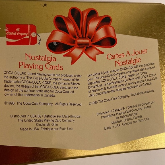 Brand New 1996 Vintage Sealed Coca Cola Santa 2 Decks 1952 & 1964 Playing Cards - Picture 4 of 4